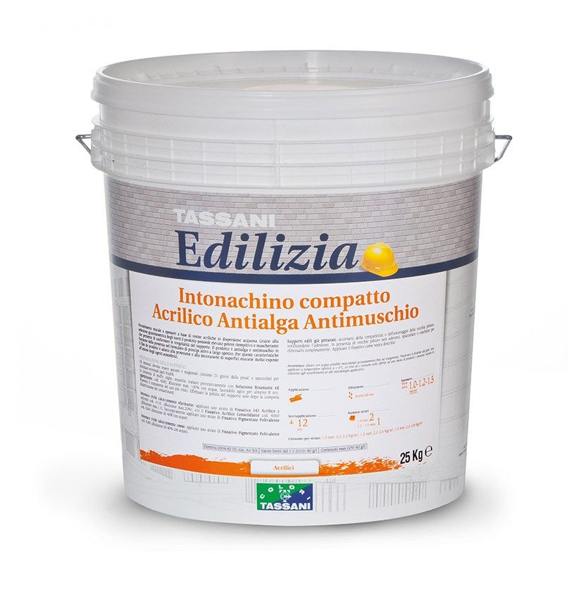 Intonachino compatto antialga antimuschio colore bianco mm 1,5
