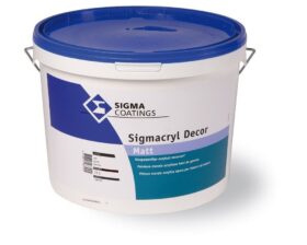 Pittura acrilica lavabile Sigmacril Decor per interni esterni ad alta copertura e lavabilita'