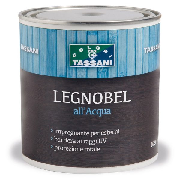 Impregnante per legno ad acqua per esterni ed interni Tassani LEGNOBEL vari colori
