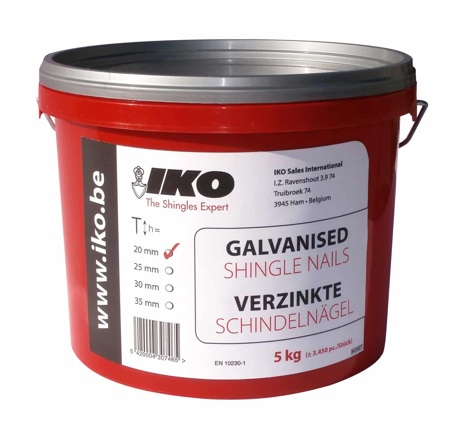 Chiodi per tegole canadesi IKO NAILS 20 mm confezione da 5 kg