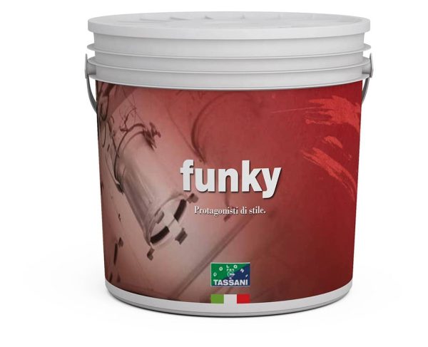 Pittura decorativa silossanica effetto sabbiato opaco Tassani FUNKY - vari colori e formati