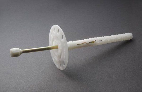 Tassello per cappotto akifix interno esterno in pvc con chiodo in acciaio diametro 10 mm