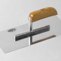 Frattone in acciaio inox manico legno 28x13 cm akifix