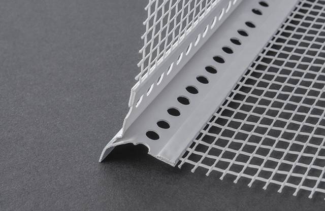 Barra rompigoccia in pvc con rete in fibra di vetro e gocciolatoio ml.2,5 akifix