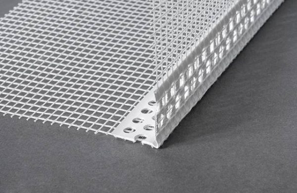 Paraspigolo pvc con rete per cappotto akifix rotolo da ml.25