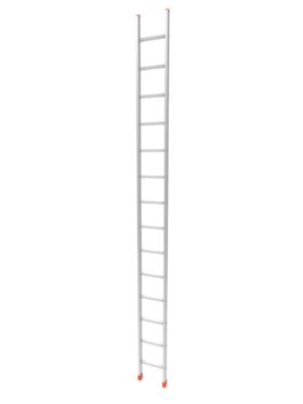Scala professionale singola in alluminio 14 pioli altezza 4,10 metri Marchetti OR1