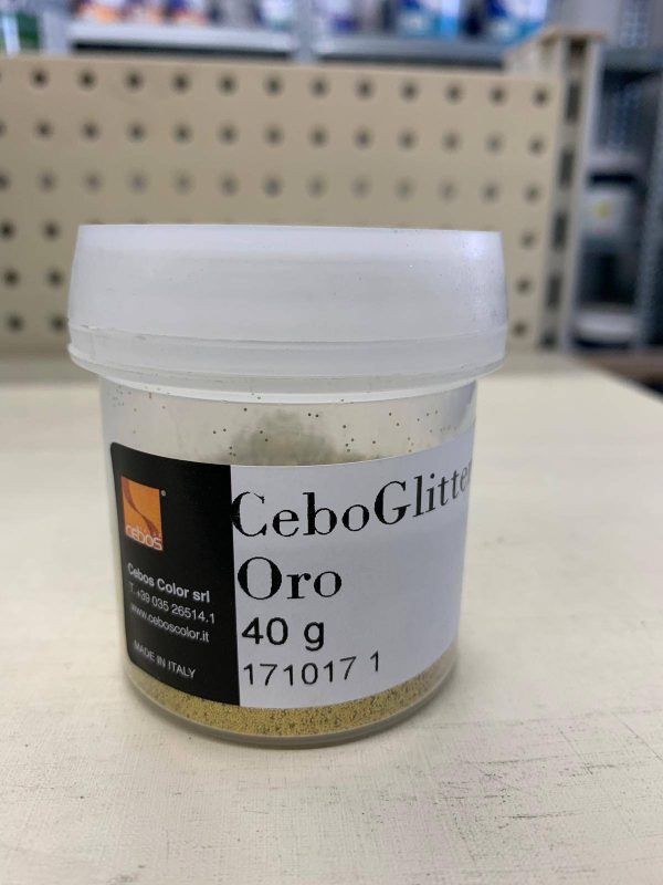 Additivo in polvere a base di glitter oro CeboGlitter Oro