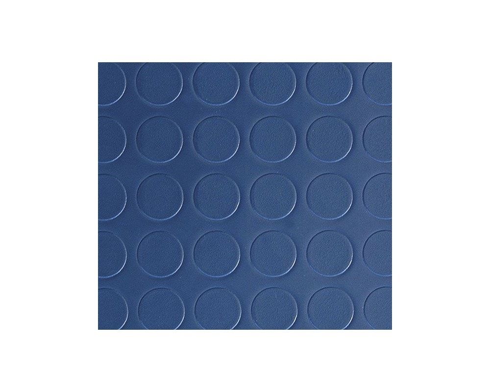 Pavimento tappeto in gomma a bolli per interni blu altezza 100 cm s