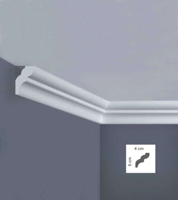 Cornice in polistirolo bovelacci per soffitto I755 4x5 cm lunghezza ml.2