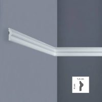 Cornice in polistirolo bovelacci per soffitto I709 4x1,5 cm lunghezza ml.2