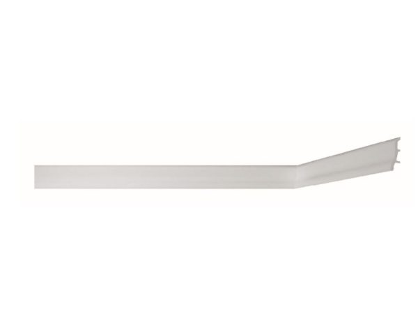 Battiscopa 55x20 mm in HIPS polistrutturato stile moderno liscio Bovelacci PB55 lunghezza 2 metri - angolo
