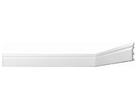 Battiscopa in polimero estruso in stile moderno liscio Bovelacci Newstyl NF108 - dimensioni 14 x 110 mm, 2 metri lineari
