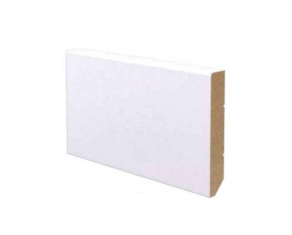 Battiscopa in legno ayous laccato bianco 80x14 mm lunghezza 2 metri Toscan Stucchi Art.632