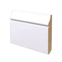 Battiscopa in legno ayous laccato bianco 95x14 mm lunghezza 2 metri Toscan Stucchi Art.657