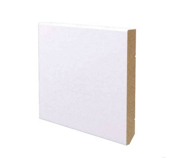 Battiscopa in legno ayous laccato bianco 120x14 mm lunghezza 2 metri Toscan Stucchi Art.644