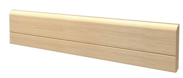 Battiscopa in legno ayous grezzo 130x15 mm lunghezza 2 metri Toscan Stucchi Art.655