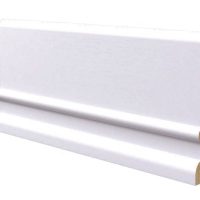 Battiscopa in legno ayous laccato bianco 130x18 mm lunghezza 2 metri Toscan Stucchi Art.637