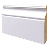 Battiscopa in legno ayus laccato bianco 160x18 mm lunghezza 2 metri Toscan Stucchi Art.620