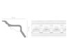 Sguscio in gesso colore bianco dimensioni 30 x 19,5 cm Toscan Stucchi Linea Gesso Art. 2277