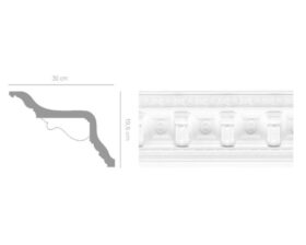 Sguscio in gesso colore bianco dimensioni 30 x 19,5 cm Toscan Stucchi Linea Gesso Art. 2277