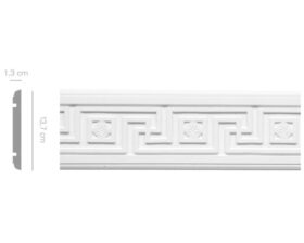 Cornice in gesso colore bianco dimensioni 1,3 x 13,7 x 150 cm Toscan Stucchi Linea Gesso Art. 618
