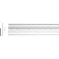 Cornice in gesso colore bianco dimensioni 5 x 10,5 x 150 cm Toscan Stucchi Linea Gesso Art. 907