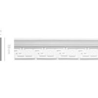 Cornice in gesso colore bianco dimensioni 3,3 x 7,8 x 150 cm Toscan Stucchi Linea Gesso Art. 2012