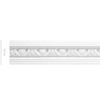 Cornice in gesso colore bianco dimensioni 4 x 10 x 150 cm Toscan Stucchi Linea Gesso Art. 28/B
