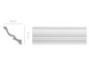 Cornice in gesso con luce diffusa colore bianco dimensioni 10 x 10 x 150 cm Toscan Stucchi Linea Gesso Art. 2027