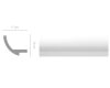 Cornice in gesso con luce diffusa colore bianco dimensioni 11 x 9 x 150 cm Toscan Stucchi Linea Gesso Art. 2039