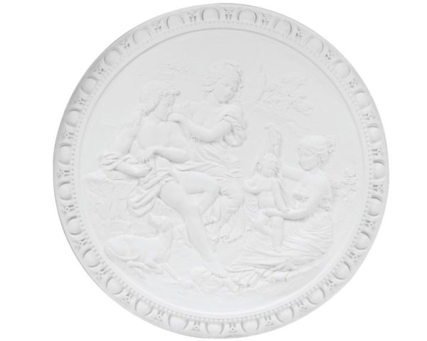 Bassorilievo in gesso colore bianco diametro 76 cm Toscan Stucchi Linea Gesso Art. 1635