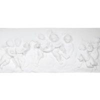 Bassorilievo in gesso colore bianco dimensioni 40 x 101 cm Toscan Stucchi Linea Gesso Art. 1144