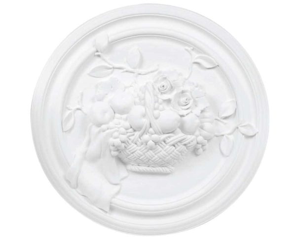 Bassorilievo in gesso colore bianco diametro 65 cm Toscan Stucchi Linea Gesso Art. 1325
