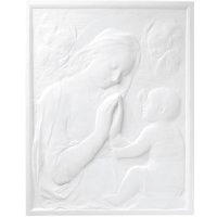 Bassorilievo in gesso colore bianco dimensioni 43 x 35 cm Toscan Stucchi Linea Gesso Art. 1133