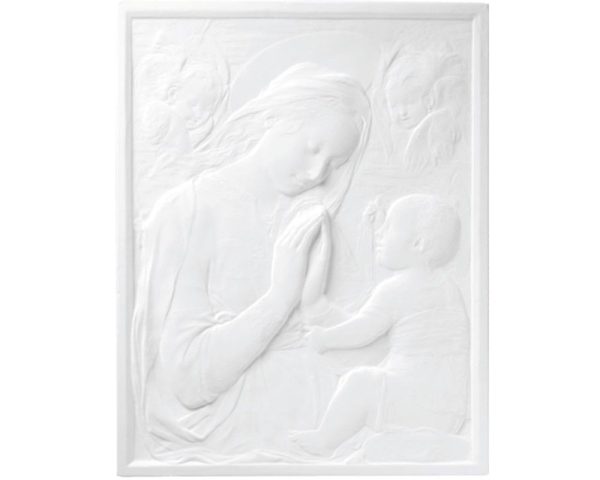 Bassorilievo in gesso colore bianco dimensioni 43 x 35 cm Toscan Stucchi Linea Gesso Art. 1133