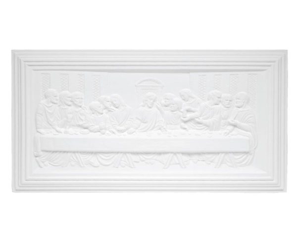 Bassorilievo in gesso colore bianco dimensioni 42 x 75,5 cm Toscan Stucchi Linea Gesso Art. 1267