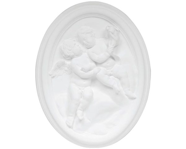Bassorilievo in gesso colore bianco dimensioni 48 x 38,5 cm Toscan Stucchi Linea Gesso Art. 1142