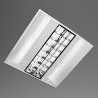 Plafoniera neon 4x14w 60x60 cm con riflettore composito per controsoffitti a incasso Akifix Ceiling Stars