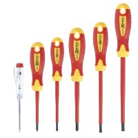 SET 7 cacciaviti da elettricista con testa magnetica rivestimento antiscivolo Ribitech
