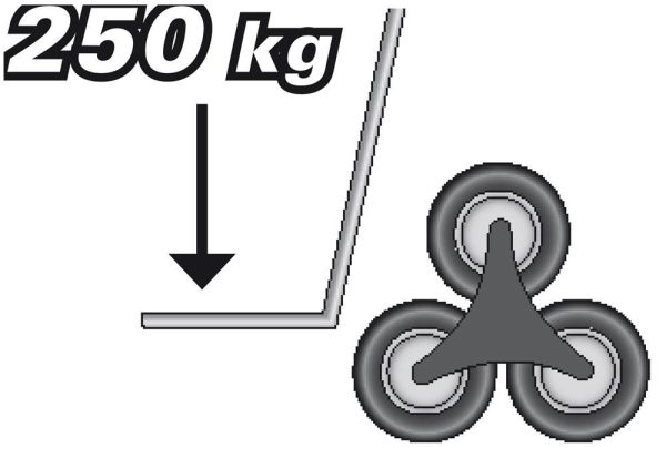 Carrello 6 ruote ideale per scale carico max 250 kg PROFESSIONALE Ribitech