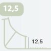 Raccordo igienico in PVC rigido Altezza 12.5 mm Lunghezza 2.5 m - CONFEZIONE 50 m