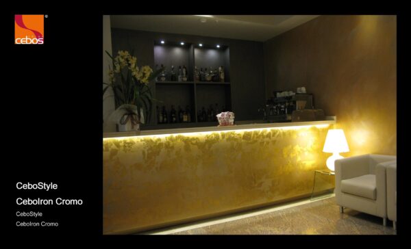 Applicazione pittura decorativa cebostyle oro effetto metallizzato