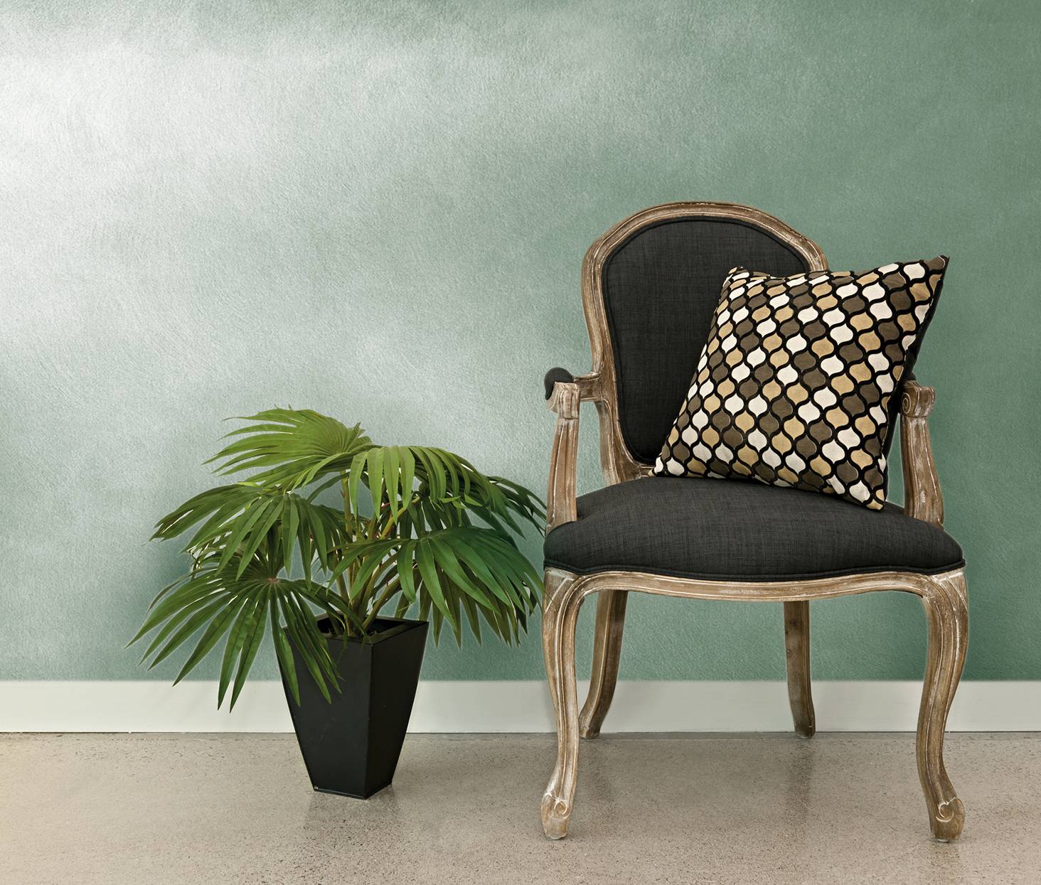 Pittura decorativa effetto metallizzato argentato CEBOSTYLE - LT 1