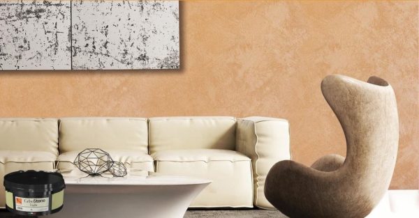 Applicazione pittura decorativa effetto sabbiato cebostone light