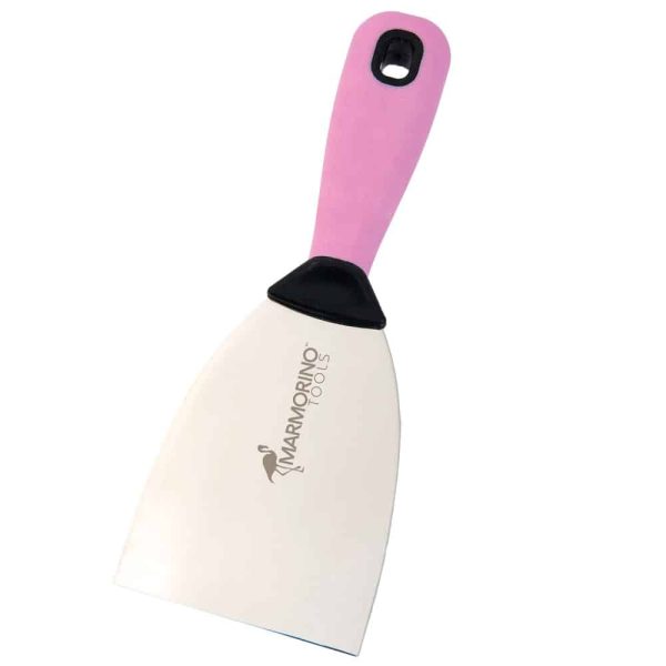 Spatola a specchio 80 mm in acciaio inox flessibile e resistentissima Marmorino Tools VENICE