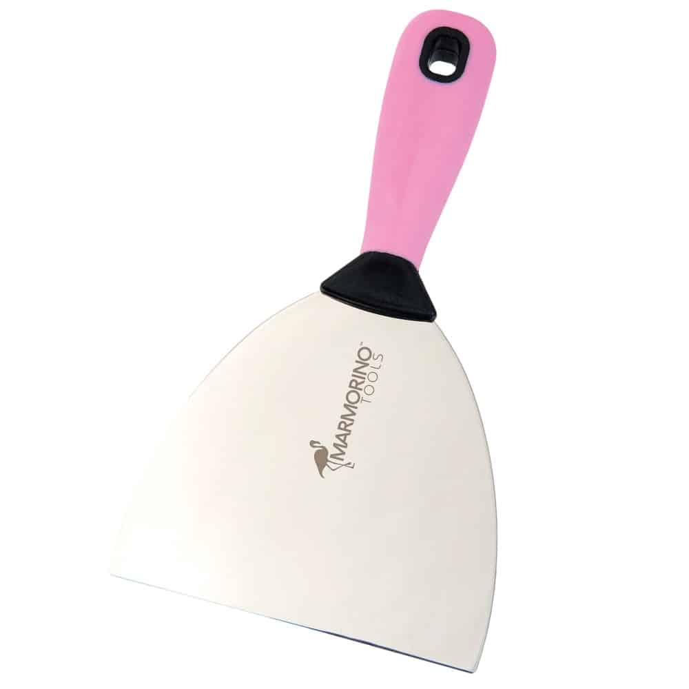 Spatola a specchio 120 mm in acciaio inox flessibile e resistentissima Marmorino Tools VENICE