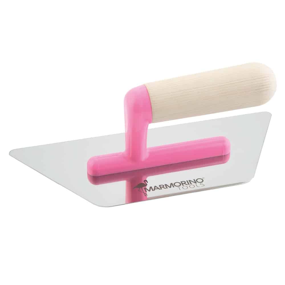 Frattone trapezoidale 240x120 mm acciaio inox ultra flessibile ultra leggero manico in legno STILIGHT DUAL