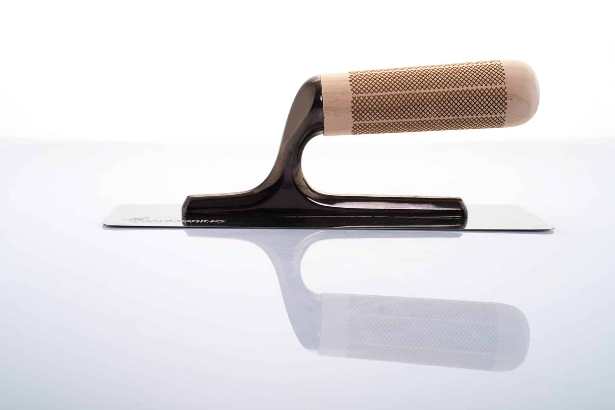 Frattone americano 200x80 mm in acciaio esclusivo anti striature nere Marmorino Tools XTROWEL