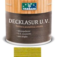 Finitura protettiva cerata a solvente TASSANI DECKLASUR per legno antigoccia con protezione ai raggi UV - QUERCIA