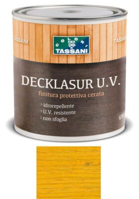 Finitura protettiva cerata a solvente TASSANI DECKLASUR per legno antigoccia con protezione ai raggi UV - ACERO